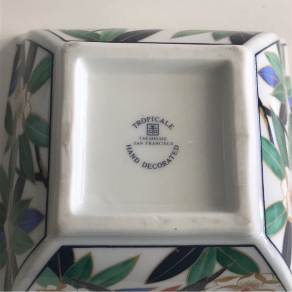 TAKAHASHI San Francisco TROPICALE Square Sauce Rice Bowl Bids and Floral - Picture 6 of 16
